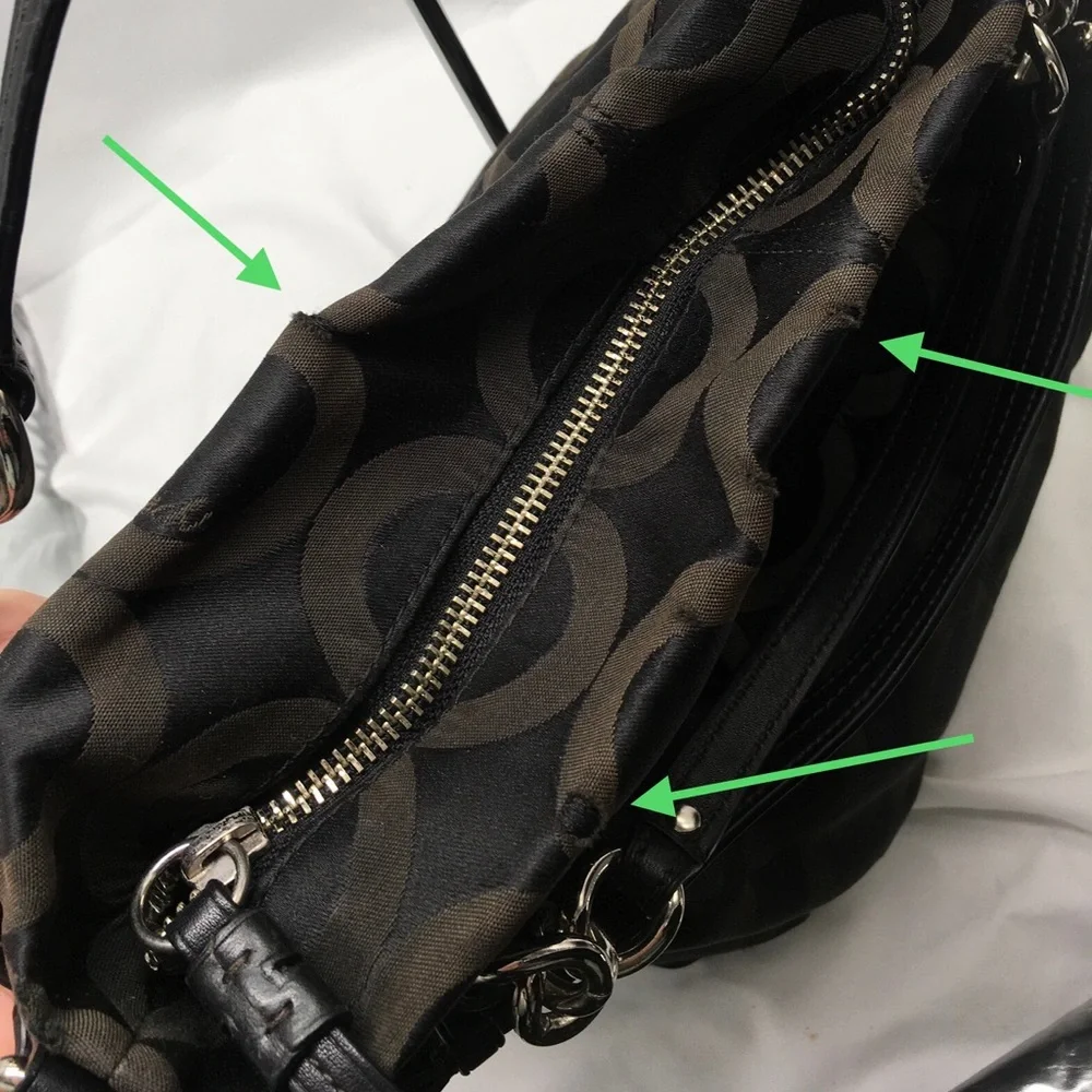 Coach Brooke Signature Sateen Hobo Shoulder Handbag Purse ✅Offers Welcome - Picture 6 of 13